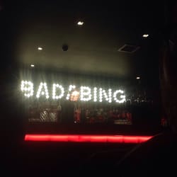 Badabing Live Music Bar & Grill - Super bright sign behind the bar #underdog #yelpmission