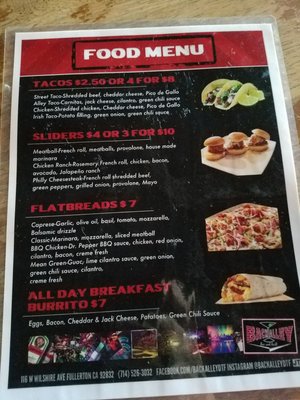 Menu photo 8 Back Alley Bar & Grill Fullerton, CA Menu photo 8 Back Alley Bar & Grill Fullerton, CA