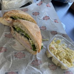 Sandwich, potato egg salad