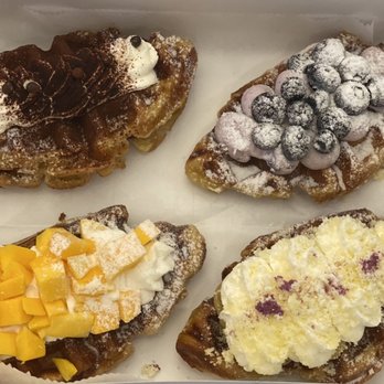 Croffle House - Nutella with banana, blueberry, mango and sweet potato - Bakeries Near Me - Flushing, New York