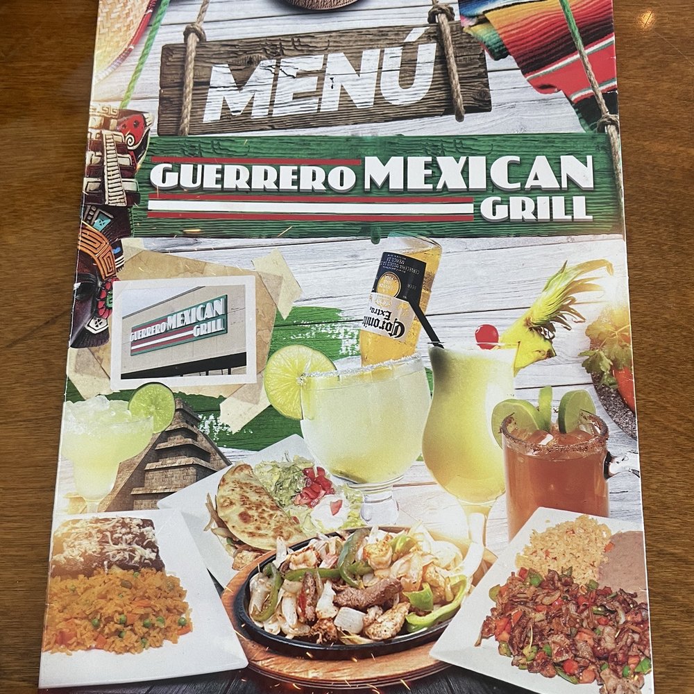 Guerrero Mexican Grill - Front Menu - Tacos Near Me - Leeds, Alabama Guerrero Mexican Grill - Front Menu - Tacos Near Me - Leeds, Alabama
