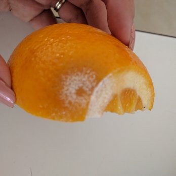 Flame Broiler - Moldy Orange from chicken plate!!! - Fast Food Near Me - Santa Ana, California Flame Broiler - Moldy Orange from chicken plate!!! - Fast Food Near Me - Santa Ana, California
