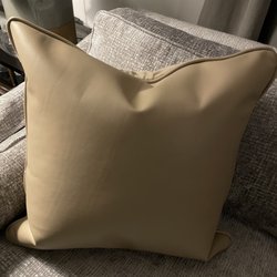 Little Joe Upholstery - New custom Leather & Mohair 20" pillow