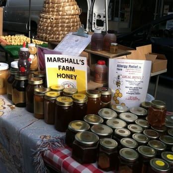 Farmer's Market - Honey stand. We got the Clover honey and Marin wildflower honey. - Farmers Market Near Me - San Rafael, California Farmer's Market - Honey stand. We got the Clover honey and Marin wildflower honey. - Farmers Market Near Me - San Rafael, California