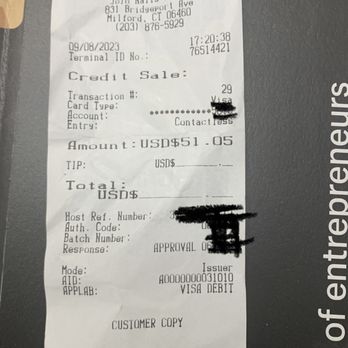 JoJo Nails & Spa - Receipt showing date and time - Nail Salons Near Me - Milford, Connecticut