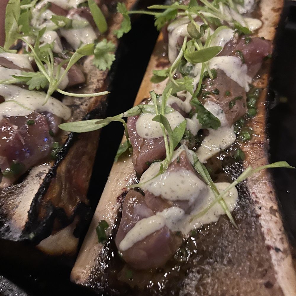 Ambra - Roasted bone marrow. Different but delicious - Steakhouses Near Me - Mcallen, Texas Ambra - Roasted bone marrow. Different but delicious - Steakhouses Near Me - Mcallen, Texas