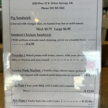 Sammy Js BBQ - Menu 2 - Barbeque Near Me - Heber Springs, Arkansas Sammy Js BBQ - Menu 2 - Barbeque Near Me - Heber Springs, Arkansas