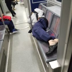 Hudson-Bergen Light Rail - The hole train smells and if I have to pay he has to pay