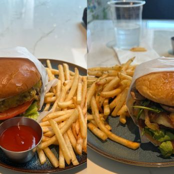Samos Cafe & Grill - Bison vs White Mushroom Truffle Burgers - Mediterranean Near Me - Sherman Oaks, California Samos Cafe & Grill - Bison vs White Mushroom Truffle Burgers - Mediterranean Near Me - Sherman Oaks, California
