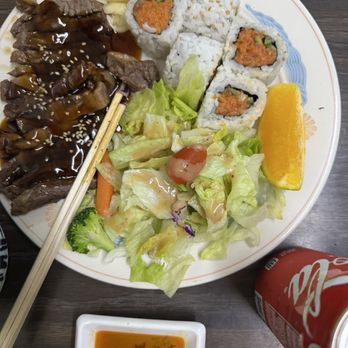Otomisan Restaurant - Combination beef teriyaki & spicy tuna roll - Japanese Near Me - Los Angeles, California Otomisan Restaurant - Combination beef teriyaki & spicy tuna roll - Japanese Near Me - Los Angeles, California