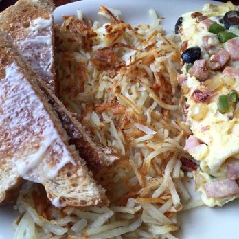 Brandon Donuts And Full Breakfast - Denver omelette.  Never had it with black olives before, it was a nice addition. - Donuts Near Me - Brandon, Mississippi