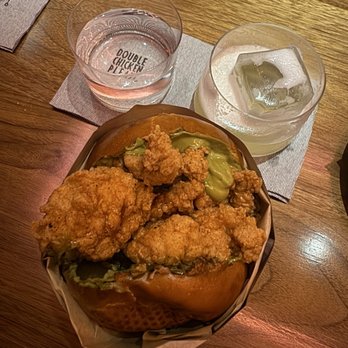 Double Chicken Please - Hot Honey Sandwich - Cocktail Bars Near Me - New York, New York Double Chicken Please - Hot Honey Sandwich - Cocktail Bars Near Me - New York, New York