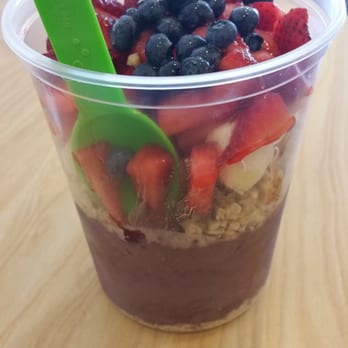 Juju Bar - The Tiger bowl. With chocolate almond milk and peanut butter. Sooooo good. - Juice Bars & Smoothies Near Me - Riverside, California