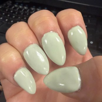 Fashion Nails - Close up showing bumps, inconsistent shape, no blending into cuticle & product on skin. - Nail Salons Near Me - Herculaneum, Missouri Fashion Nails - Close up showing bumps, inconsistent shape, no blending into cuticle & product on skin. - Nail Salons Near Me - Herculaneum, Missouri