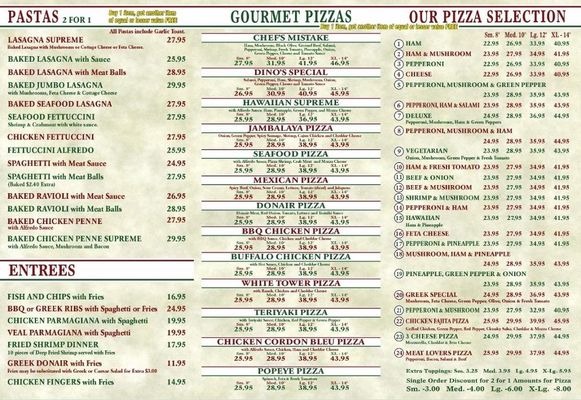 Menu photo 1 Dino's Red Deer, AB