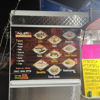 Taqueria Esmeralda - Menu - Food Trucks Near Me - Fullerton, California