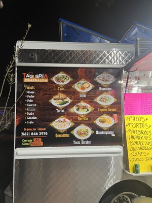 Menu photo 2 Taqueria Esmeralda Fullerton, CA
