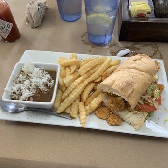 Cher Amie's Seafood - Lunch menu. 1/2 shrimp Po Boys, fries & gumbo - Seafood Near Me - Cut Off, Louisiana