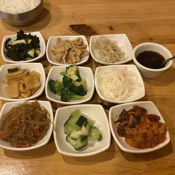 Moa Korean BBQ - A bunch of extras that come with your meal - Korean Near Me - Pleasant Hill, California Moa Korean BBQ - A bunch of extras that come with your meal - Korean Near Me - Pleasant Hill, California