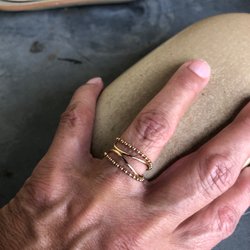 Summer Ellis Bijouterie - Wave and bead rings.