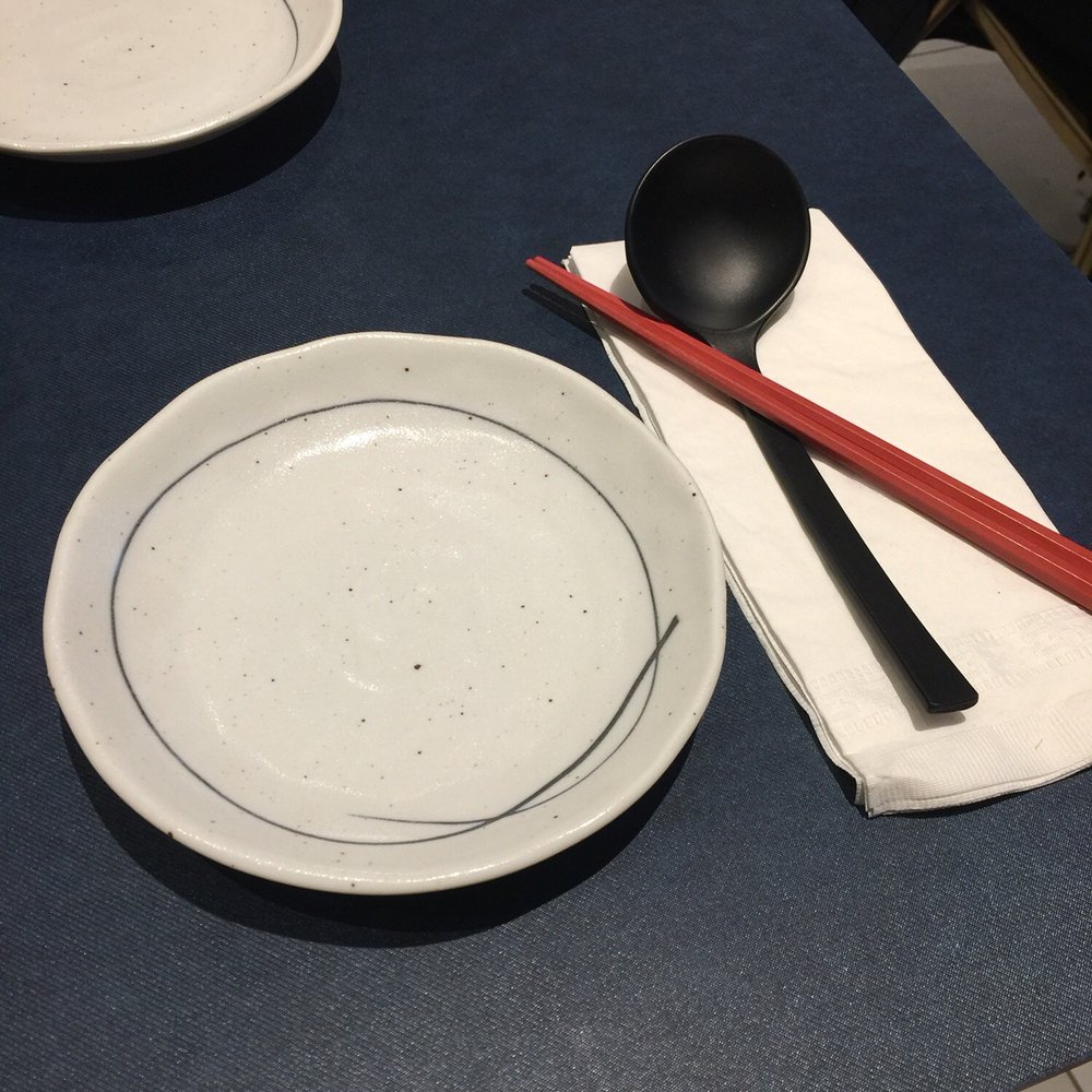Wanpaku - Place setting (I thought the dishes and soup ladle was cute) - Ramen Near Me - Brooklyn, New York Wanpaku - Place setting (I thought the dishes and soup ladle was cute) - Ramen Near Me - Brooklyn, New York