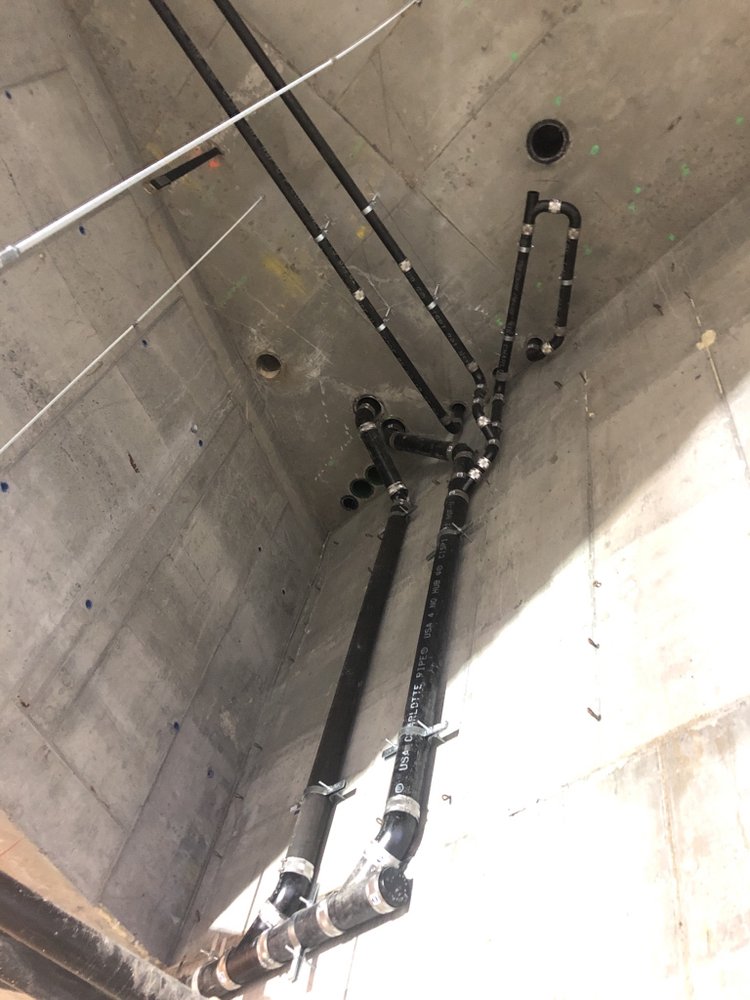 Slide of plumbing service