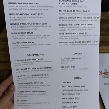 The Neighborhood Grill - Menu - Burgers Near Me - Santa Barbara, California The Neighborhood Grill - Menu - Burgers Near Me - Santa Barbara, California