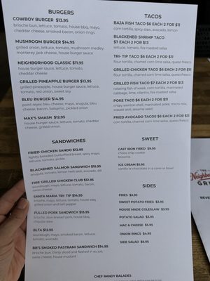 Menu photo 5 The Neighborhood Grill Santa Barbara, CA Menu photo 5 The Neighborhood Grill Santa Barbara, CA