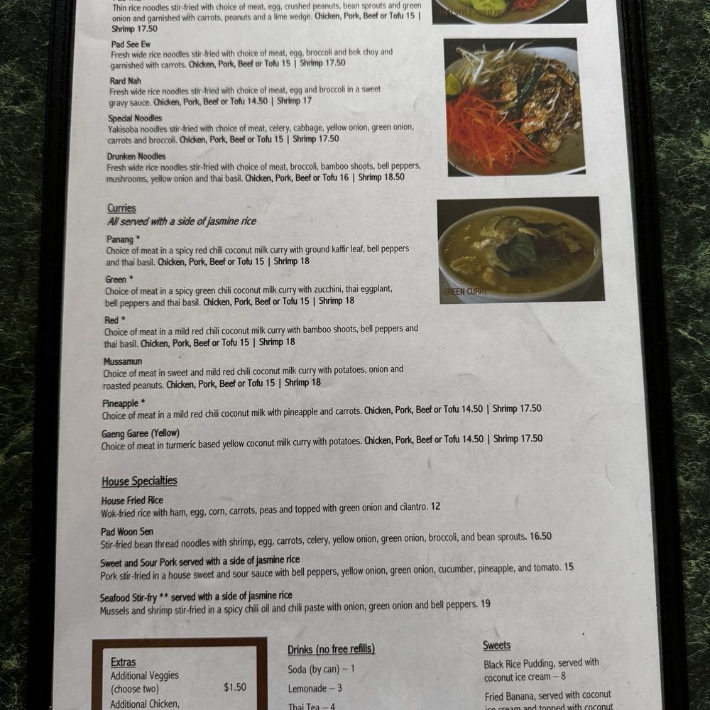 Song Lan - Back of the Menu - Thai Near Me - Spokane Valley, Washington Song Lan - Back of the Menu - Thai Near Me - Spokane Valley, Washington