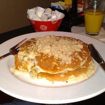 Toast - banana granola hotcakes. $9 - Breakfast & Brunch Near Me - Birmingham, Michigan