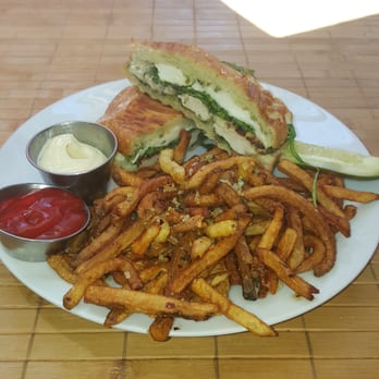 State & Fig - Chicken panini. It was okay. Wish they melted the mozarella cheese. - Cafes Near Me - Santa Barbara, California State & Fig - Chicken panini. It was okay. Wish they melted the mozarella cheese. - Cafes Near Me - Santa Barbara, California