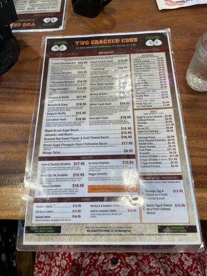 Menu photo 1 Two Cracked Eggs Cafe Savannah, GA