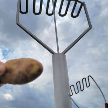 Food and Farm Exploration Center - Funny picture with potato and a small masher against the large version. - Venues & Event Spaces Near Me - Plover, Wisconsin Food and Farm Exploration Center - Funny picture with potato and a small masher against the large version. - Venues & Event Spaces Near Me - Plover, Wisconsin