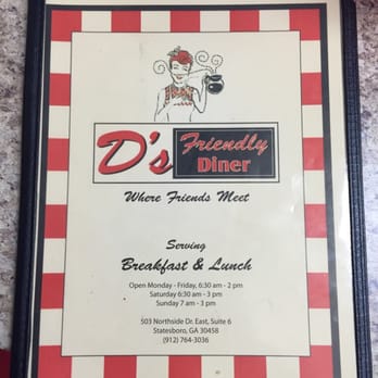 D's Friendly Diner - Diners Near Me - Statesboro, Georgia D's Friendly Diner - Diners Near Me - Statesboro, Georgia