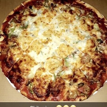 Phil's Pizza - This is a large sausage , green pepper , and onion thin crust pizza . - Pizza Near Me - Oak Lawn, Illinois Phil's Pizza - This is a large sausage , green pepper , and onion thin crust pizza . - Pizza Near Me - Oak Lawn, Illinois