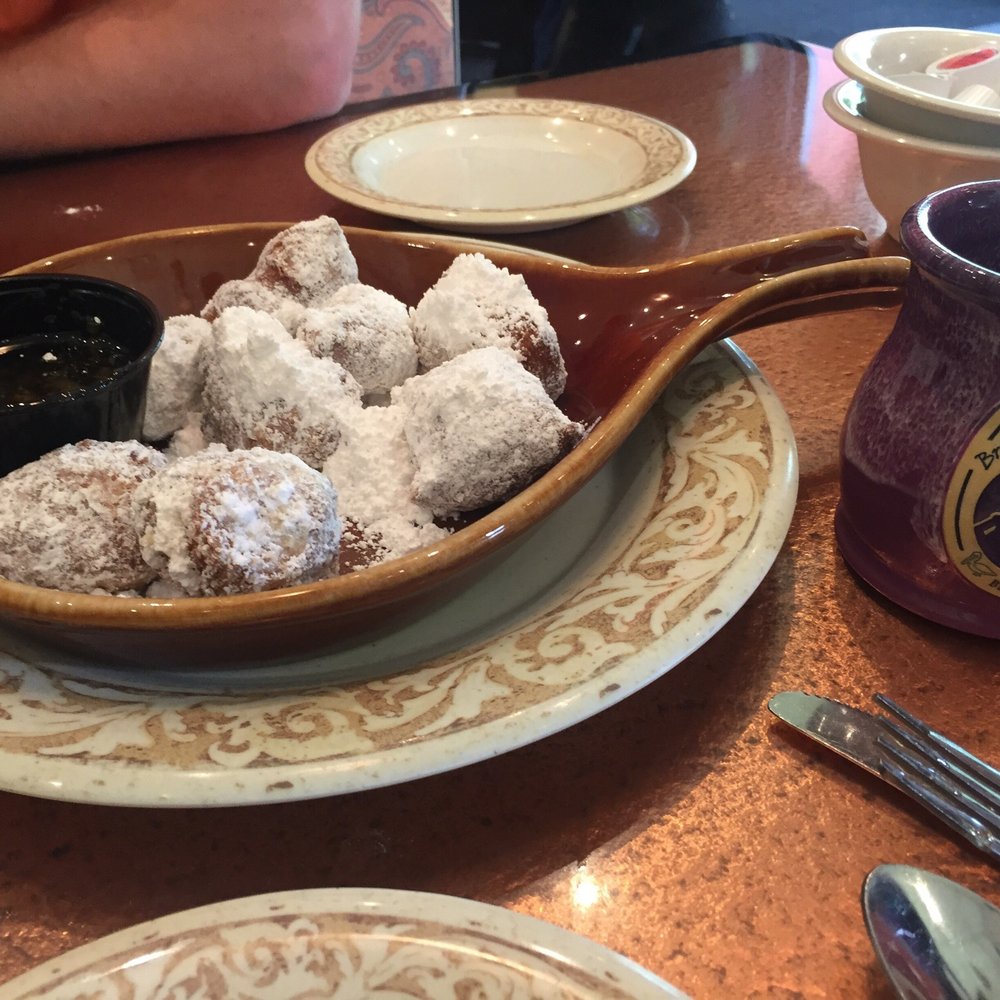 Another Broken Egg Cafe - Our server sent out free beignets because we were visiting from Dallas - American Near Me - Baton Rouge, Louisiana