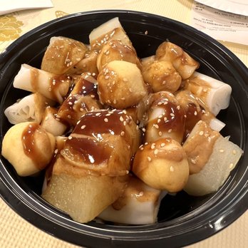 Marathon Cafe - Mixed sauce fish ball and rice rolls. - Chicken Wings Near Me - Little Neck, New York