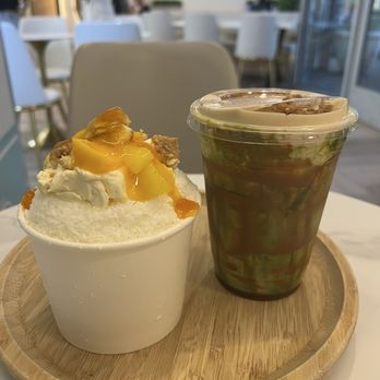 Floe - Matcha & Bingsoo Cafe - mango bingsoo + biscoff matcha - Shaved Ice Near Me - Fullerton, California Floe - Matcha & Bingsoo Cafe - mango bingsoo + biscoff matcha - Shaved Ice Near Me - Fullerton, California