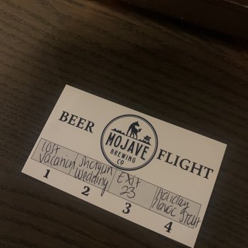 Mojave Brewing - My choices for my flight - Breweries Near Me - Henderson, Nevada
