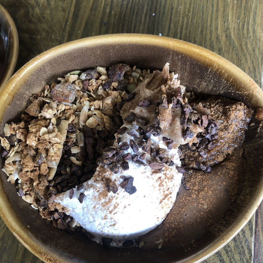 Bonobo Cafe - Bonobo Smoothie Bowl (best food in the world!) it has Caramel date sauce, cocoa nibs, coconut cream, nuts, smoothie, peanut butter... - Coffee & Tea Near Me - Aberdeen, ABE Bonobo Cafe - Bonobo Smoothie Bowl (best food in the world!) it has Caramel date sauce, cocoa nibs, coconut cream, nuts, smoothie, peanut butter... - Coffee & Tea Near Me - Aberdeen, ABE