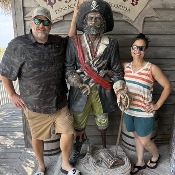 Peg Leg Pete's - Front deck area at Peg Leg Petes - Seafood Near Me - Pensacola Beach, Florida