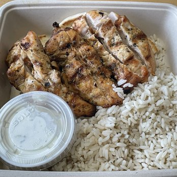 Oregano Greek Kitchen - Chicken breast Platter with Rice and Tzatziki - Greek Near Me - Hialeah, Florida Oregano Greek Kitchen - Chicken breast Platter with Rice and Tzatziki - Greek Near Me - Hialeah, Florida
