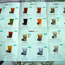 MisterTea - Menu cartaceo con abbinamenti suggeriti e allergeni indicati