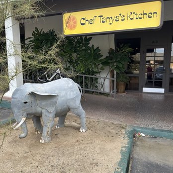 Chef Tanya's Kitchen - Entrance with Elephant - Vegan Near Me - Palm Desert, California Chef Tanya's Kitchen - Entrance with Elephant - Vegan Near Me - Palm Desert, California