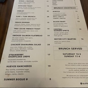Central Kitchen + Bar - Menu - Gastropubs Near Me - Detroit, Michigan