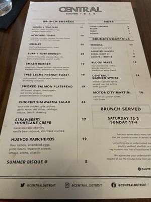 Menu photo 5 Central Kitchen + Bar Detroit, MI