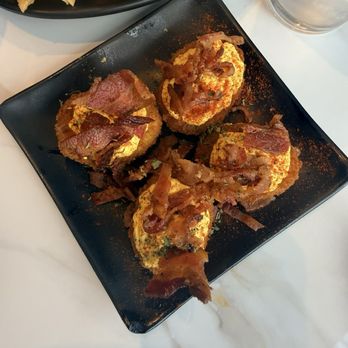 Gritz N' Wafflez - Celestial Eggs (Deep Fried Deviled Eggs) - Breakfast & Brunch Near Me - Los Angeles, California Gritz N' Wafflez - Celestial Eggs (Deep Fried Deviled Eggs) - Breakfast & Brunch Near Me - Los Angeles, California