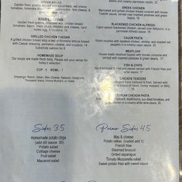 Menu as of 3/13/25 Menu as of 3/13/25