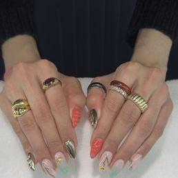 Gelx nail with design