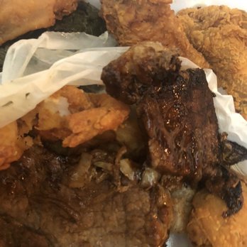 Just Fish Cafe - Shrimp and Steak Dinner-a bit tough. - Cafes Near Me - Newark, New Jersey